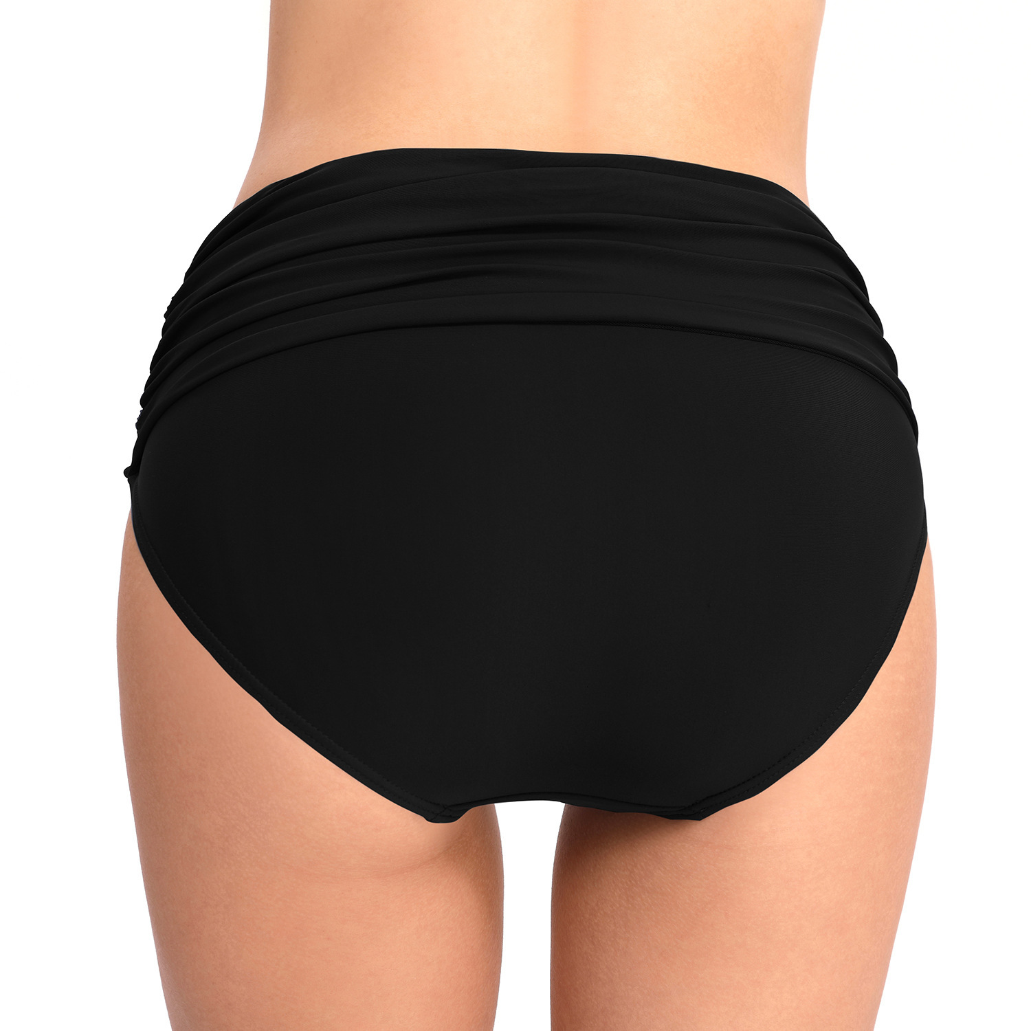Sleeveless Retro Versatile Fashion High Waisted Elastic Pleated Women, Conservative Triangle Swim Trunks for Women Sexy Short Temperament Waist Loose 