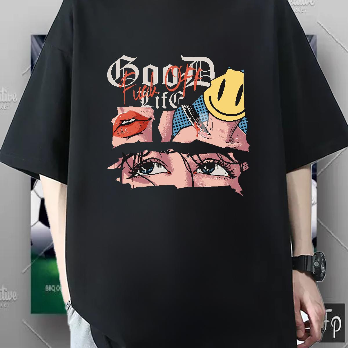 Wholesale T Shirt For Man Black Oversized Tshirts Spring Summer Crew Neck Cotton Breathable Loose Fit Top Tees