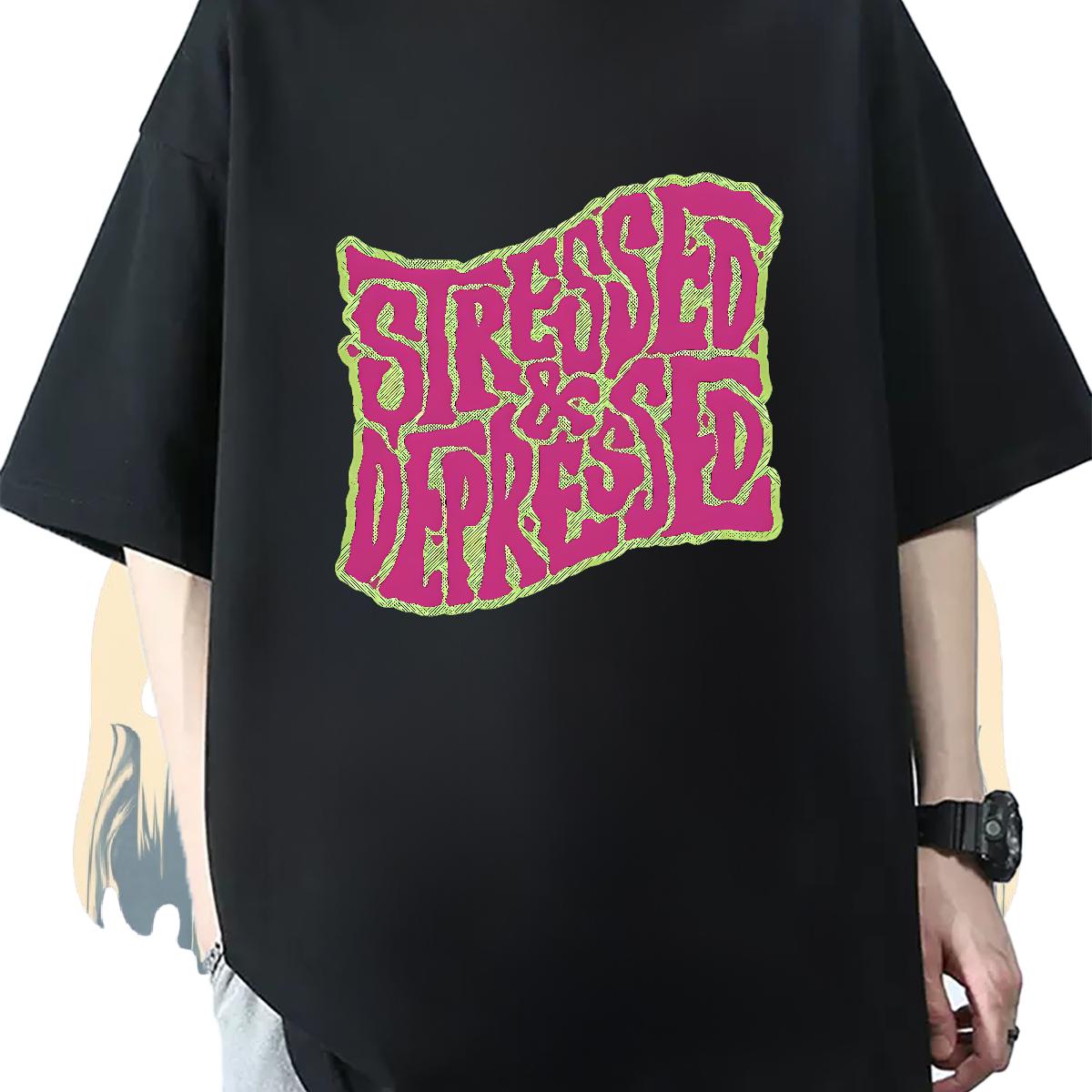 Soft T Shirt For Man Casual Daily Wear Crew Neck Cotton Breathable Men Tees Classic Casual Cartoon Print Polos