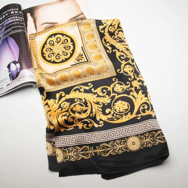 SLKSCF 88X88CM s square silk satin scarves 100% silk scarf square silk satin scarfs capes female 240711