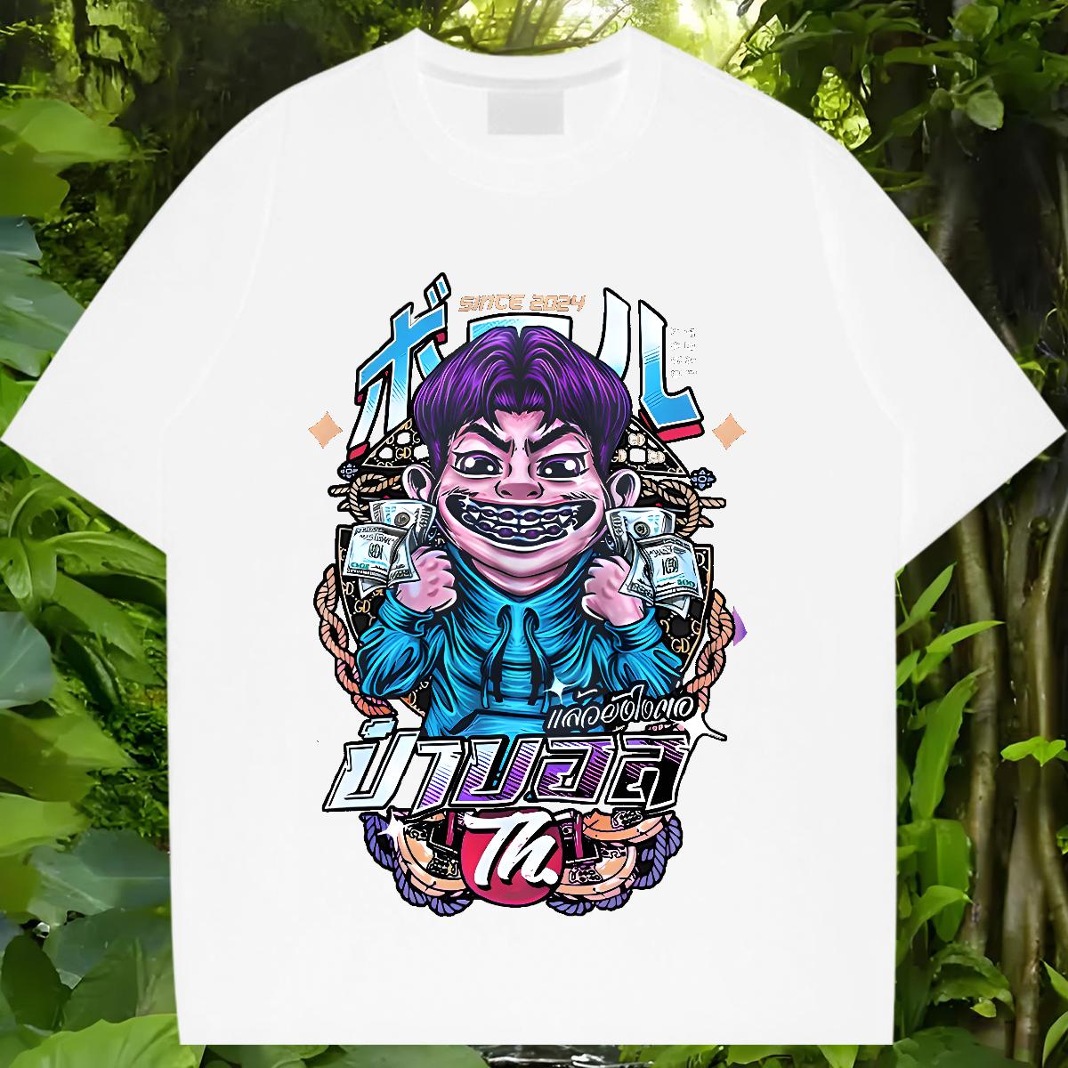 Unisex Womens T Shirts Breathable Crew Neck Cotton Clothes Shirt Street Casual Stylist Woman Tshirt Custom Anime