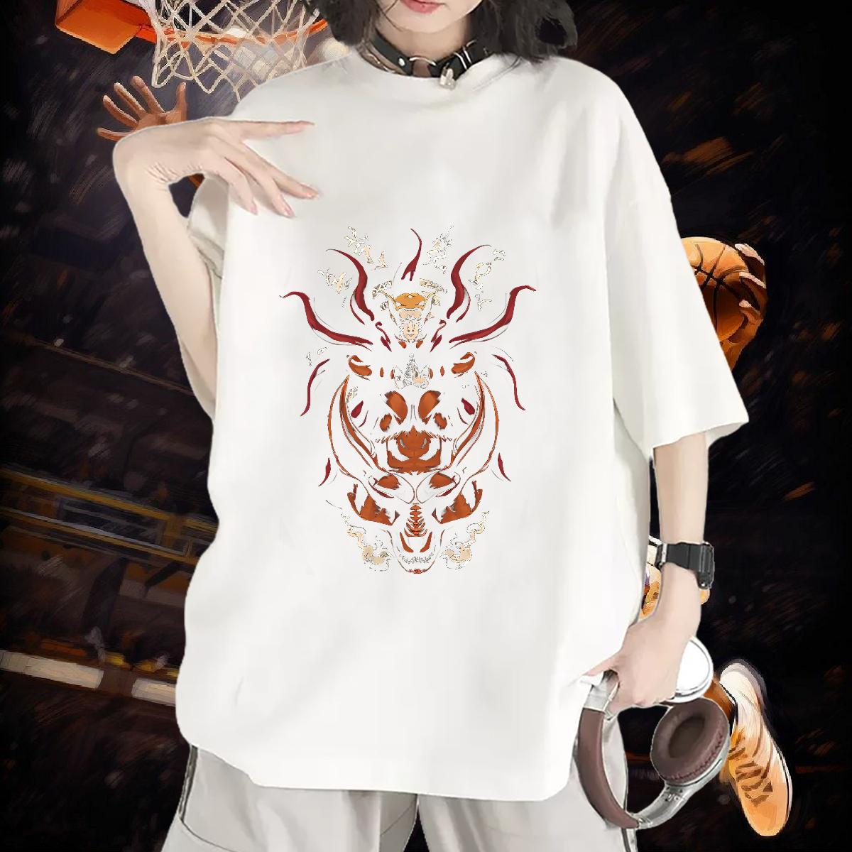 Designer T-Shirts for Women Crew Neck Cotton Tees Shirts Casual New Arrival Women Tees Cartoon Printing S-3XL