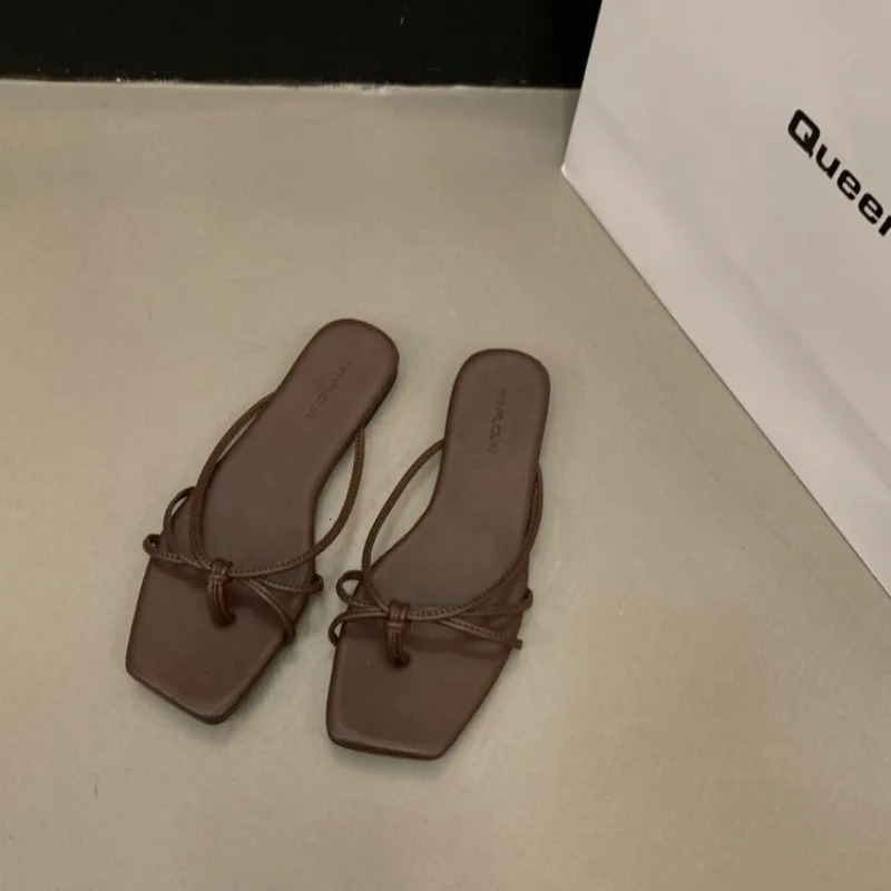 Summer Outdoor Modern Slippers Flat Bottom Low Foot Womens Shoes for Sale 2024 Fashion Solid Shallow Sexy Womens Shoes Chinelos 240712