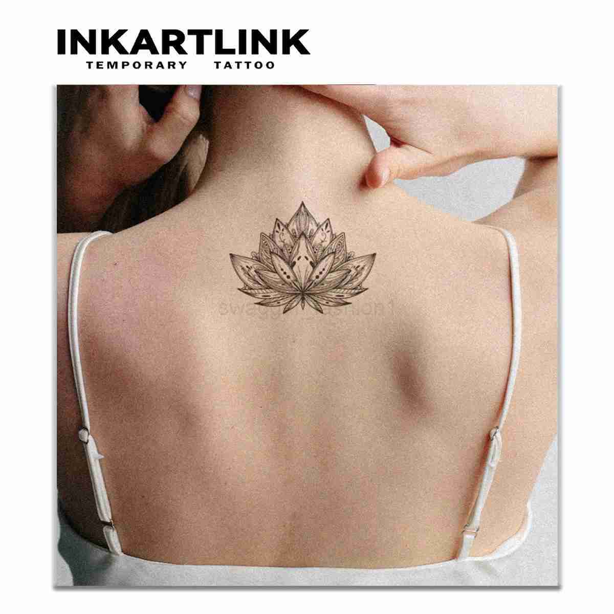 Lotus Flower Temporary Semi-Permanent Tattoo Sticker 1-2 Weeks of Waterproof Friction-Proof StyleB240713