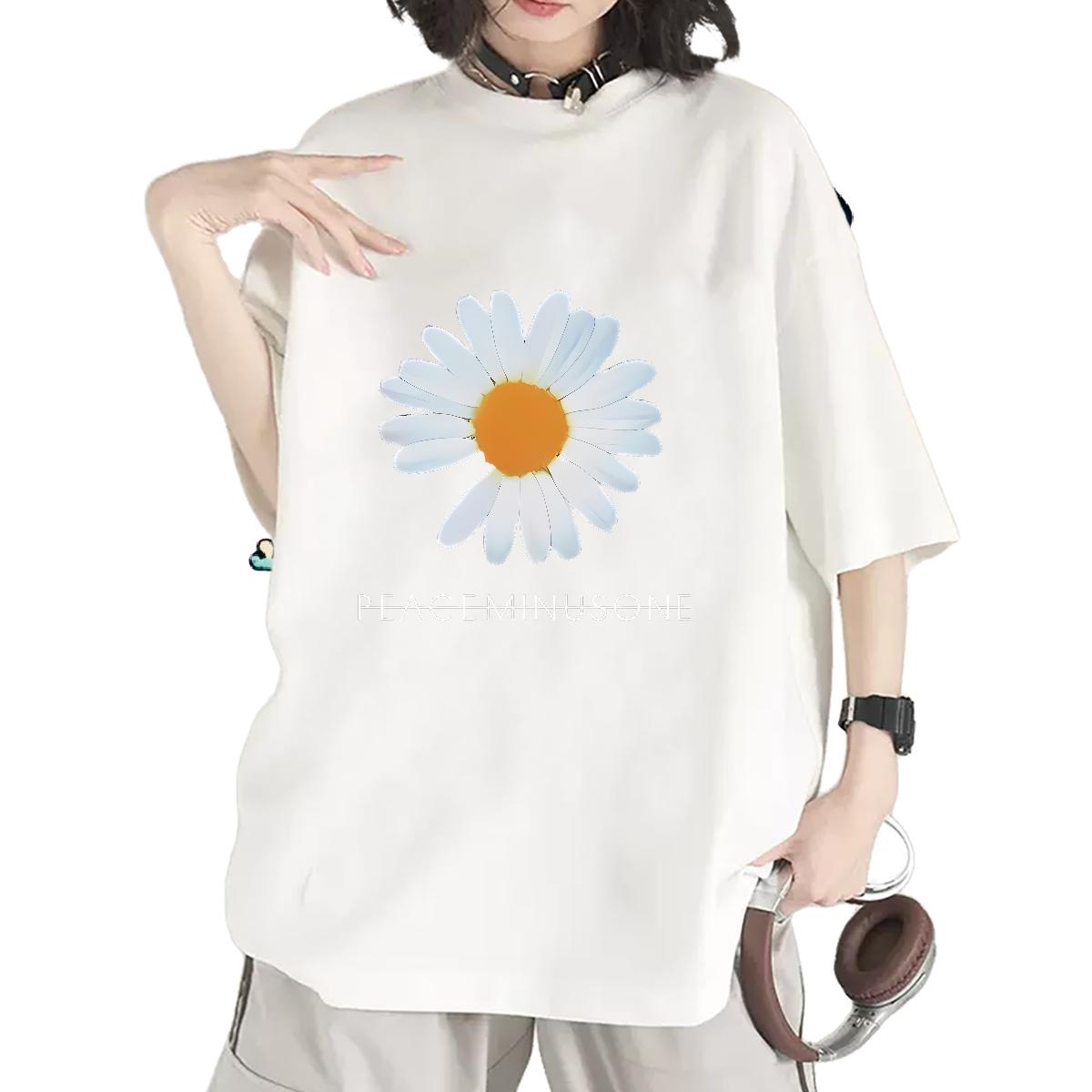 Breathable Crew Neck Cotton T Shirt For Woman Fashion Daily Wear Women Tshirts Oversized S-3XL Loose fit Tee Shirt