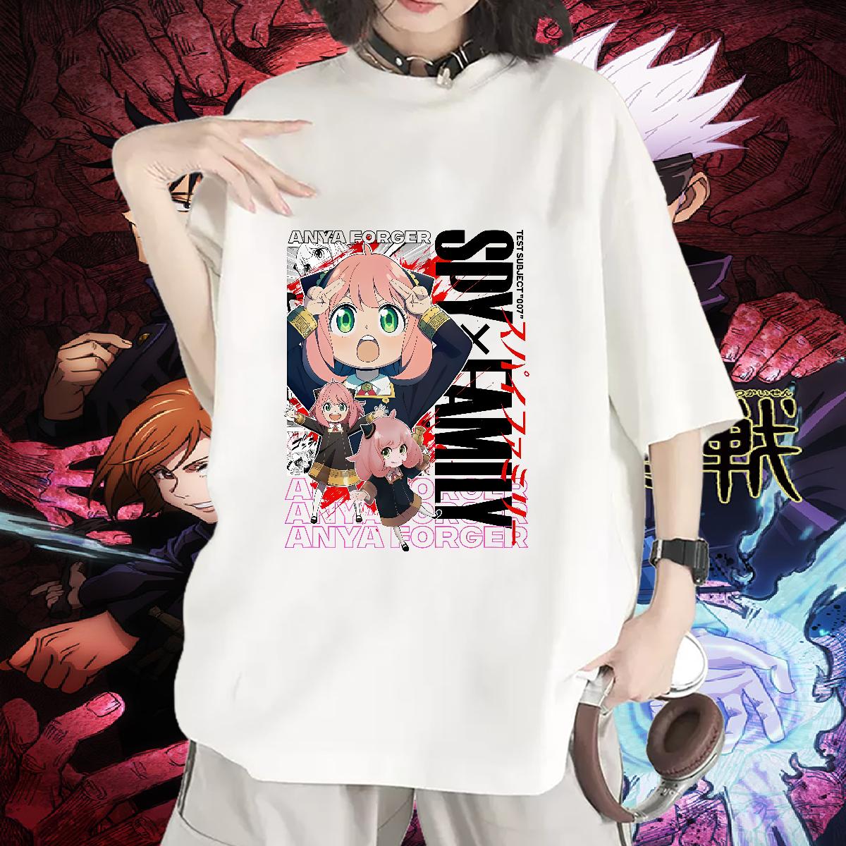 2024 T-Shirts Cotton Breathable Short Sleeve Anime Print Clothes Shirt Street Wear Designer Nice Women Tshirts
