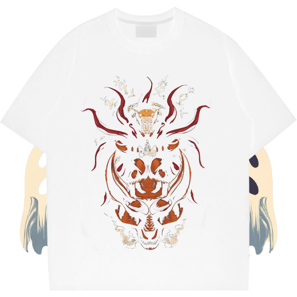 New Womens T Shirts Cotton Breathable Short Sleeve Cartoon Anime Polos Sports Street Wear Unisex Couples T Shirts