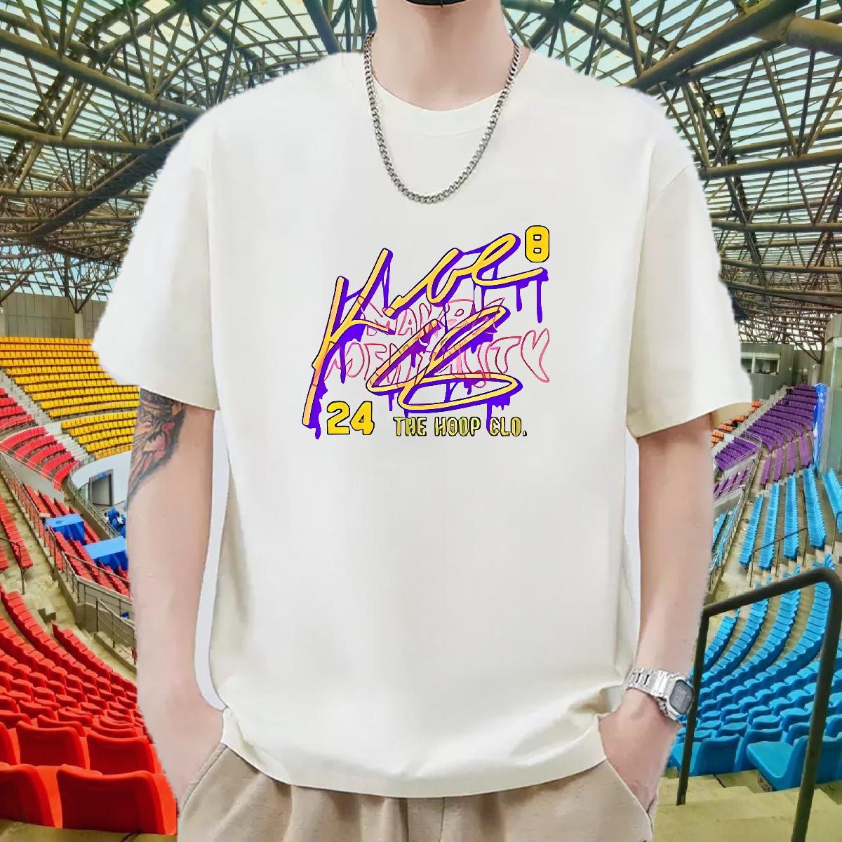 Classic T shirt Black Oversized Sports Casual Men Tees Short sleeve Cotton Soft Cool Design