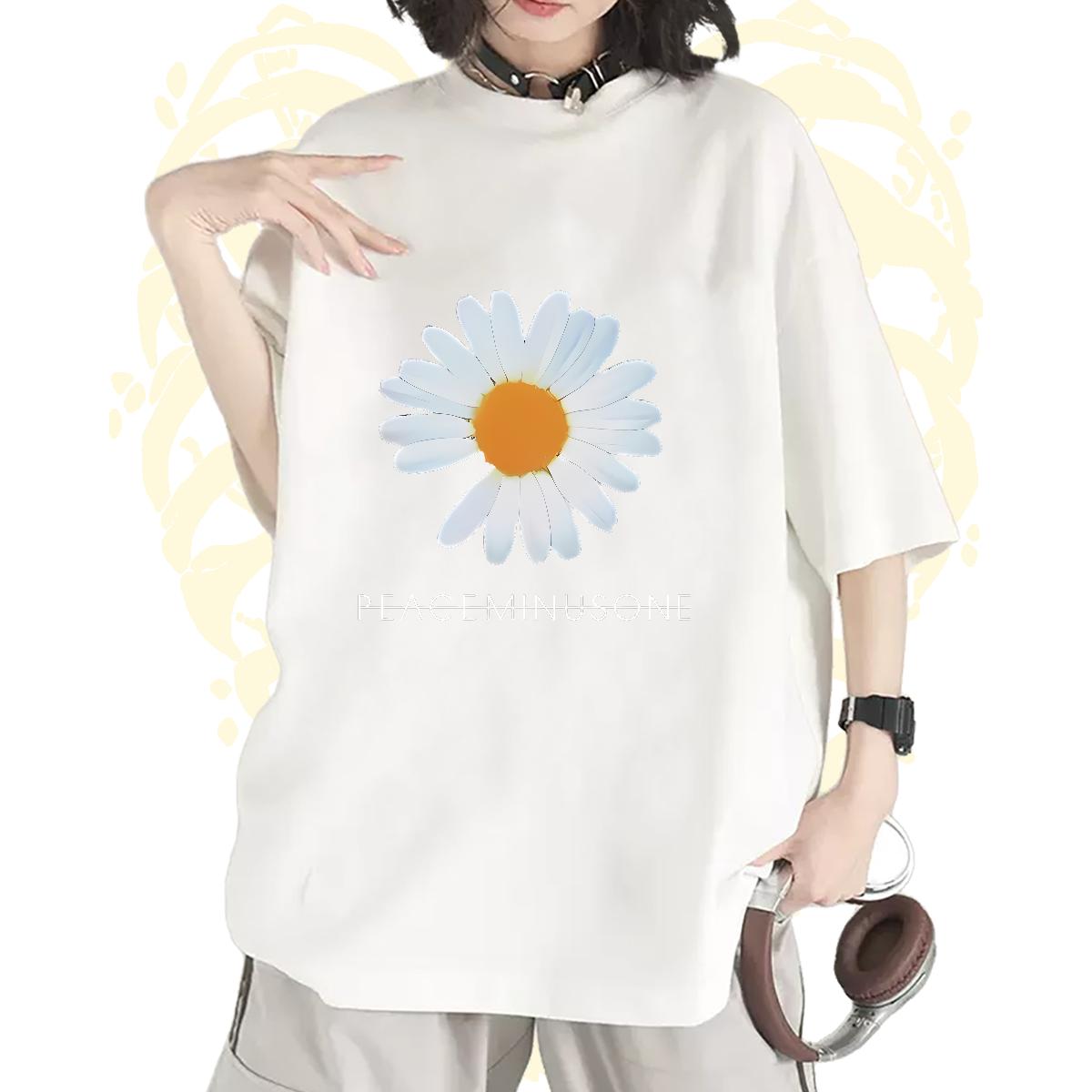 Round Neck Short Sleeve T Shirts Women 2024 DIY Street Couples T Shirts DIY Anime Printed 5A Tee Shirt