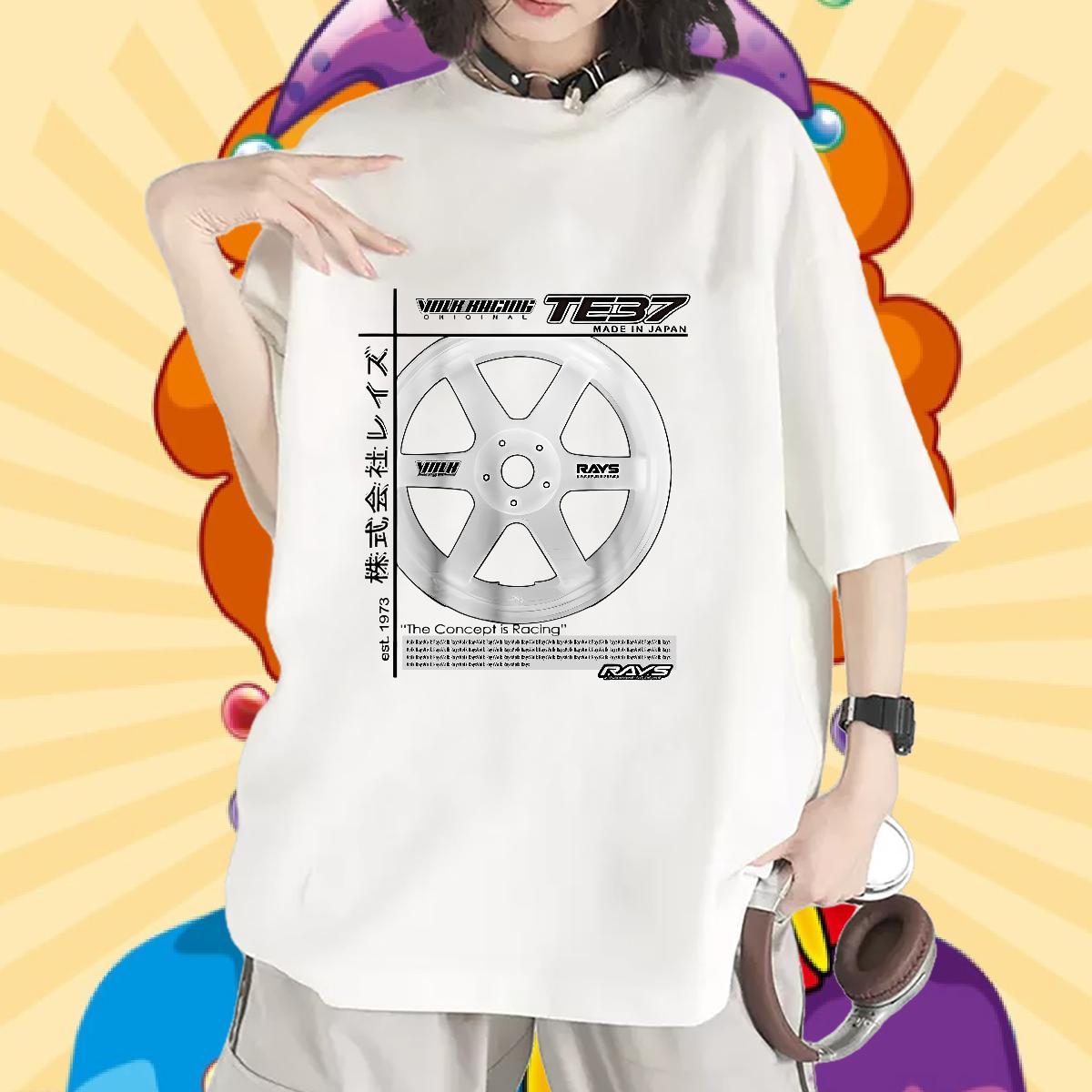 Comfortable T-Shirts Cotton Breathable Tops Shirt Casual Classic Womens Tshirts Anime Print