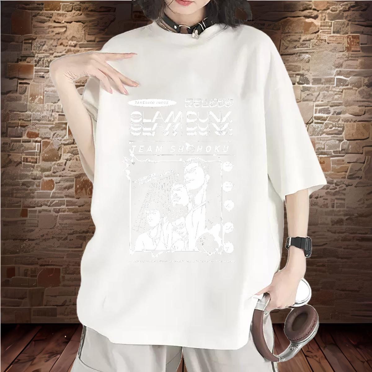2024 Woman T Shirts Cotton Breathable Beach Women Tshirts Anime Print Unisex Polos