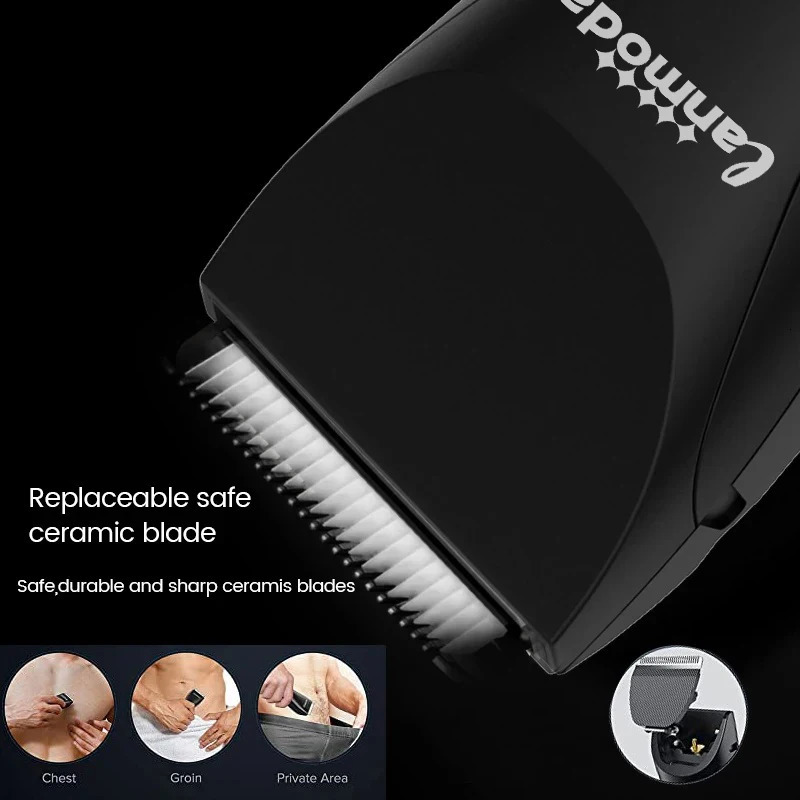 Groin Hair Trimmer for Men Pubic Body Electric Below The Belt Bikini Trimmer Hair Remover Waterproof Manscaper Male Balls Shaver 240705