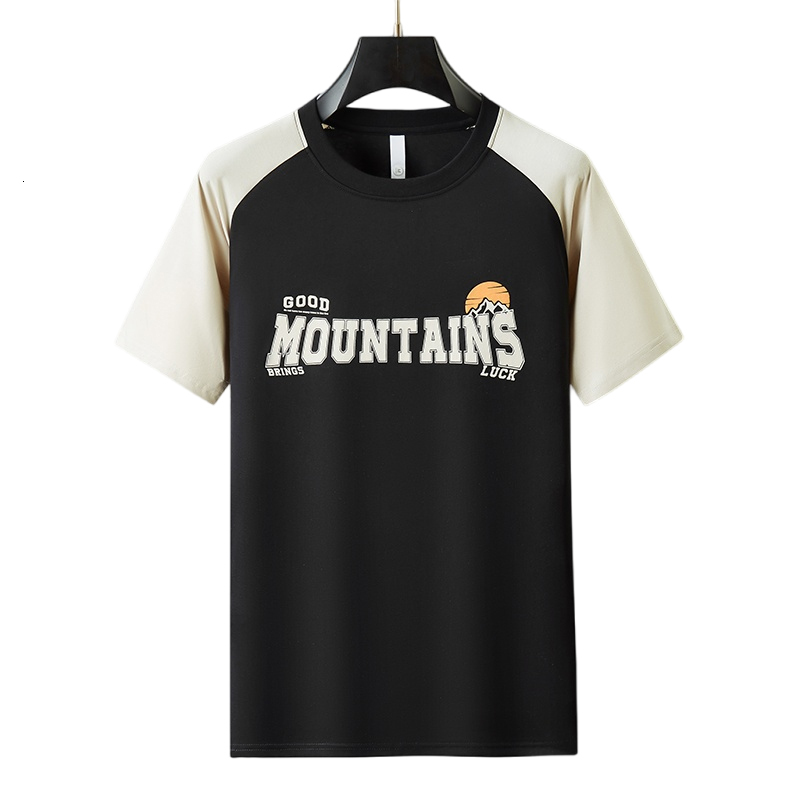 Short men in summer, made of pure cotton with raglan sleeves, contrasting colors, loose fitting, round neck, half sleeved T-shirt for teenagers