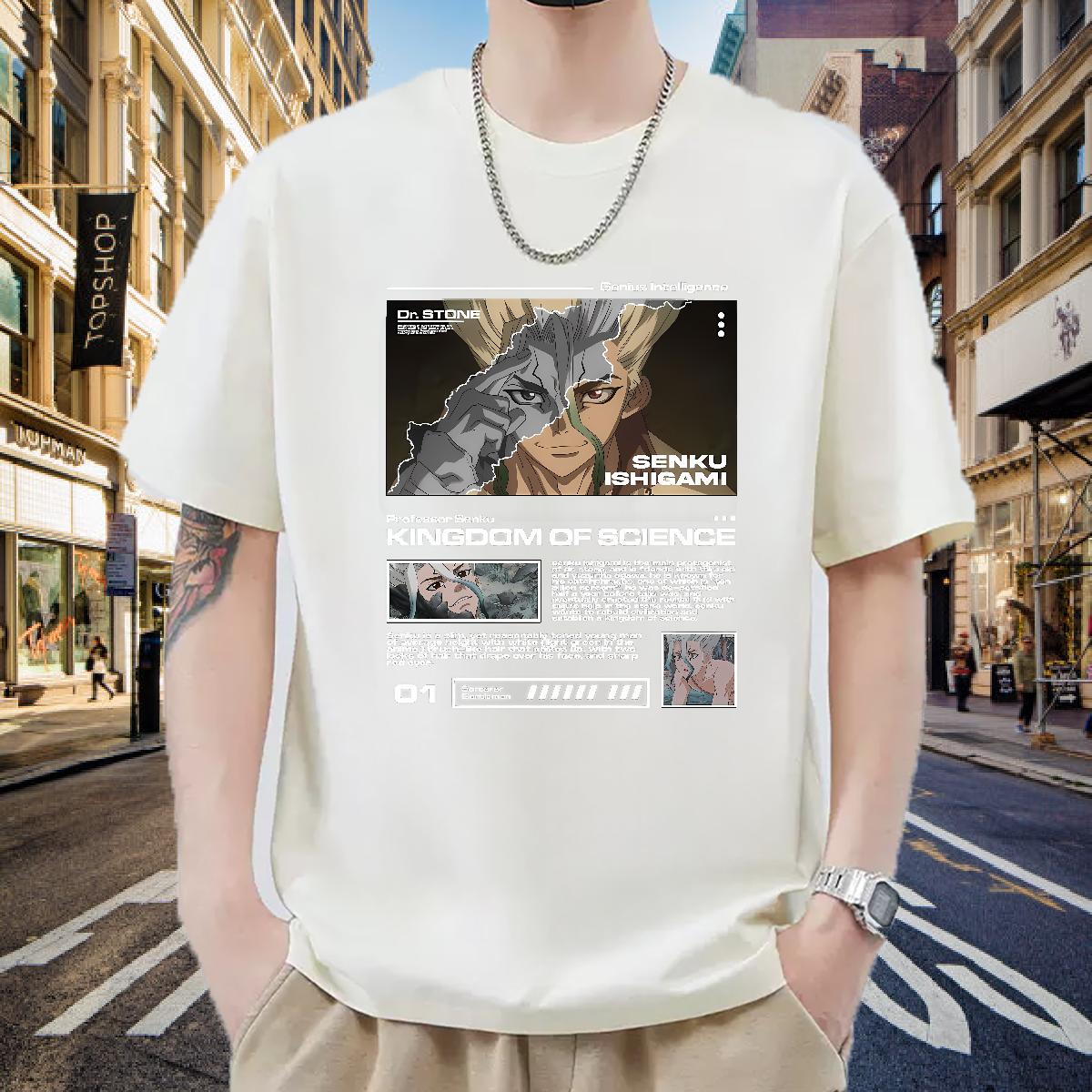 Custom T shirt Anime Print Casual Couples T Shirts Breathable Crew Neck Cotton Cool