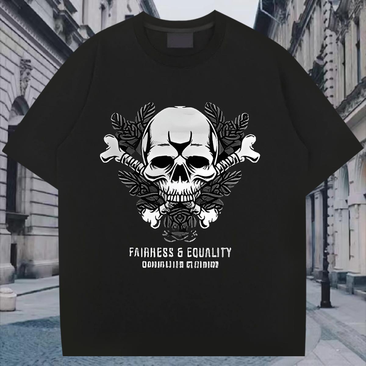 2024 T Shirts Men DIY Printed Summer Casual Men Clothes T-Shirt O-Neck Short Sleeve Cotton Loose Fit