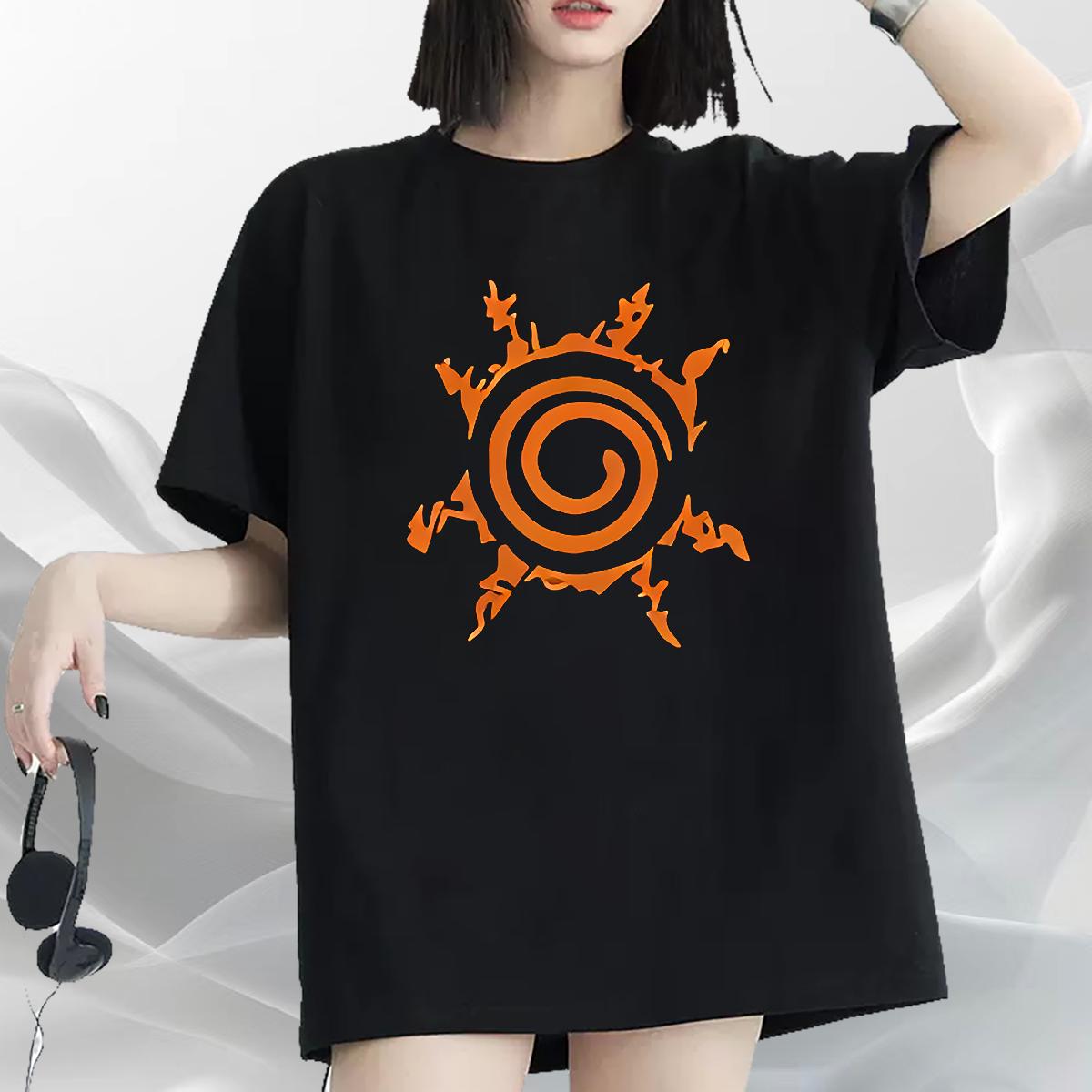 Round Neck Short Sleeve Women T Shirts Fashion New High Street Hip Hop Couples T Shirts DIY Anime Printed Comfortable Top Tees