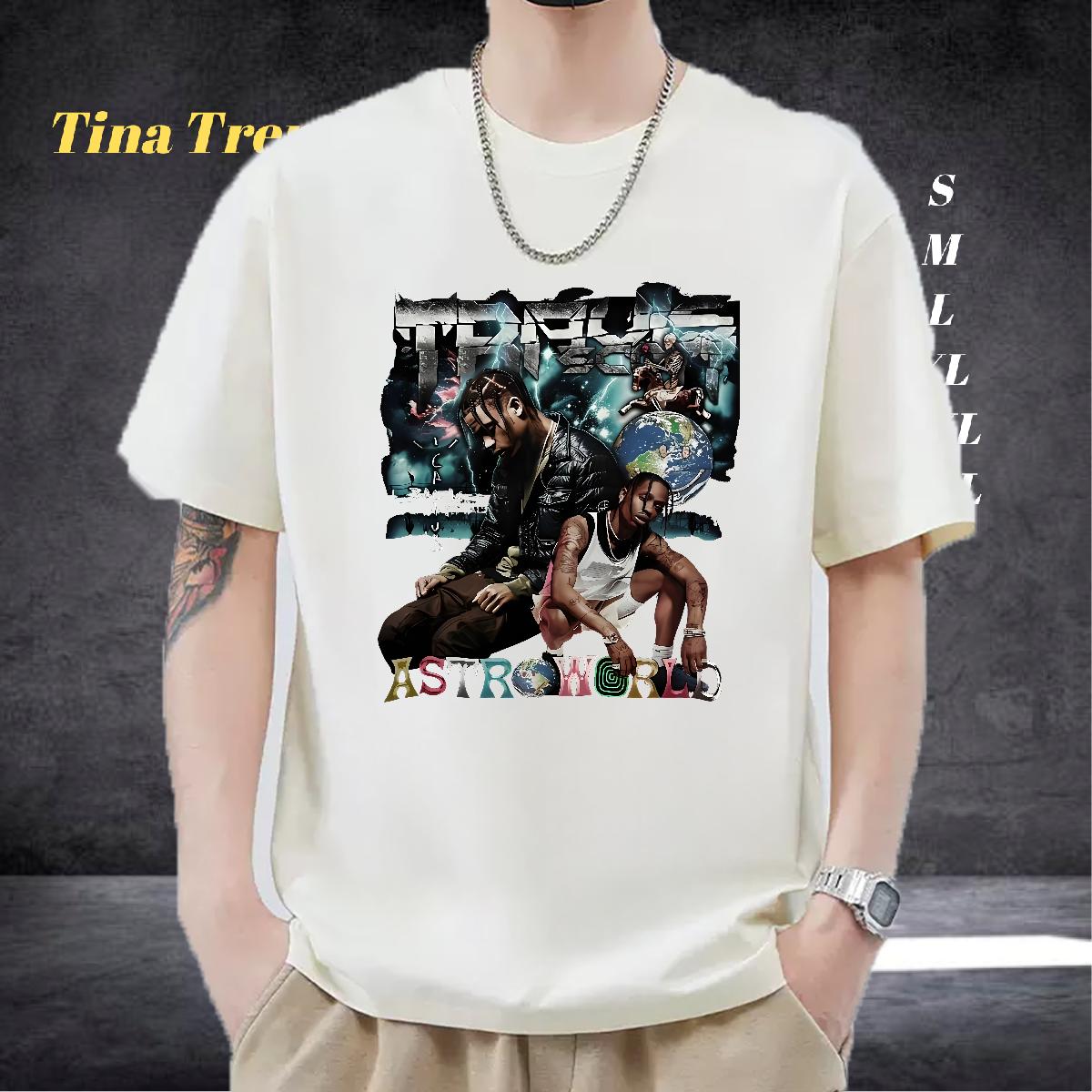 Fashion T-Shirts for Men White Plus Size Anime Printing Street Men Tops Tees Crew Neck Cotton Breathable Popular
