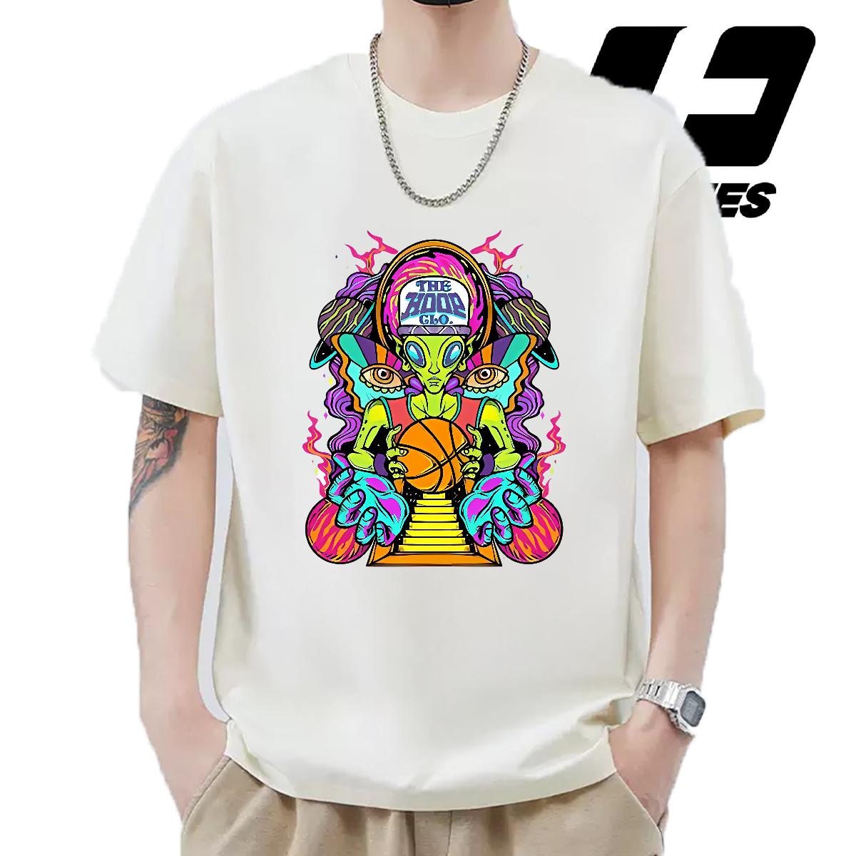 2024 Summer Man T Shirts Floral Print Tshirts Outdoor 180g Cotton Soft Top Tees