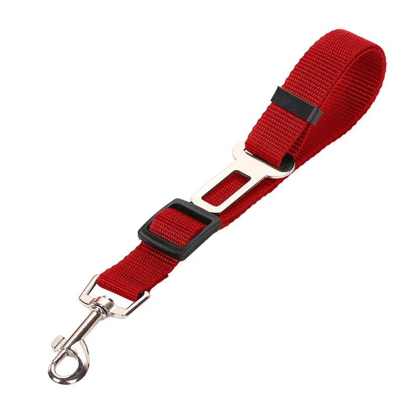 Adjustable Dog Cat Car Safety Seat Belt Nylon Lead Harness for Pet Puppy Kitten Vehicle Security Leash 45-72cm