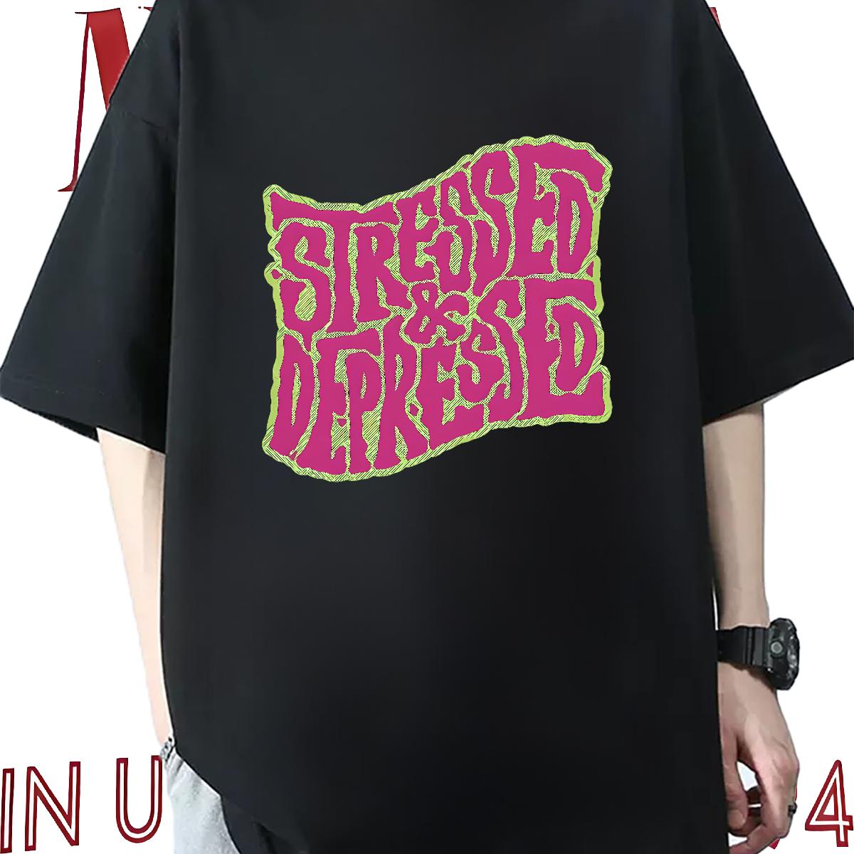 Stylist T-Shirts for Men Anime Print Men Clothes T-Shirt Hip Hop Street Cotton Breathable Short Sleeve High Quality Tees Shirts