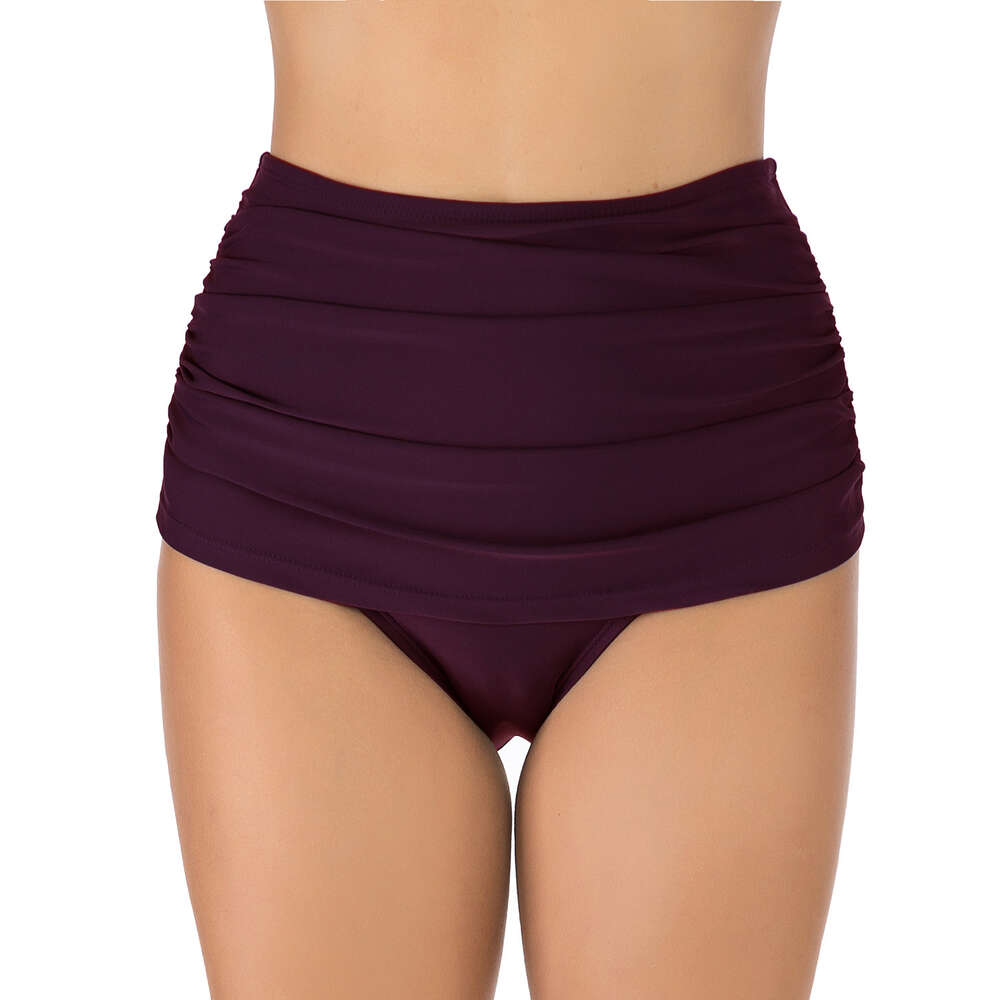 Tank New Arrival Long Non-ironing Popular Ventilation High Waisted Sexy Hip Lifting Pleated Swimming Pants, Women's Triangle Pants Temperament Sh