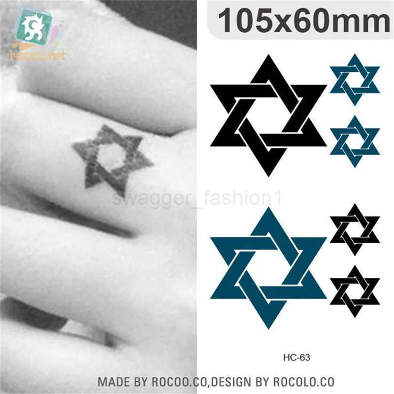 Body Art Waterproof Temporary Tattoos For Men Women Classics 3d Star Design Flash Tattoo Sticker Free Shipping HC1008B240713