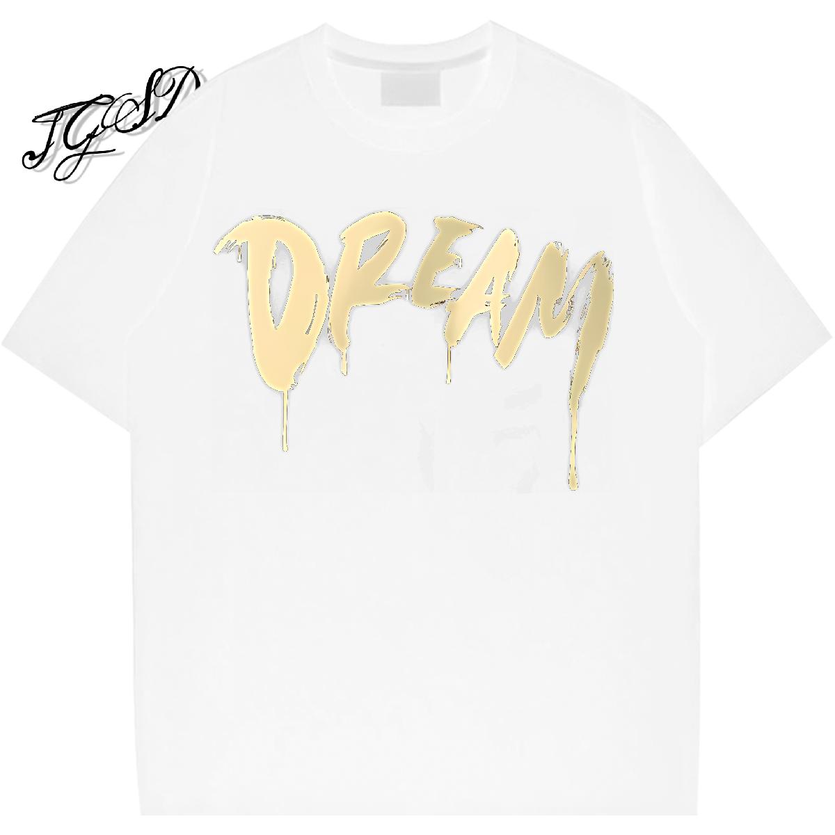 2024 New T Shirts Men DIY Printed Mens Tshirts Hip Hop Street O-Neck Short Sleeve Cotton Designer Top Tees