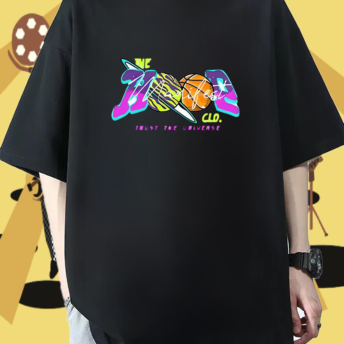 Casual New T-Shirts for Men DIY Logo Tshirts Hip Hop 180g Cotton Unisex Tee Shirt