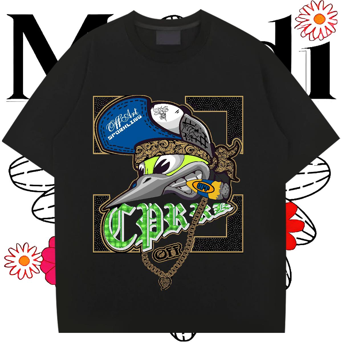 Designer Men T Shirts Daily Wear Cotton Breathable Tshirts Fashion Design Skull Clothings