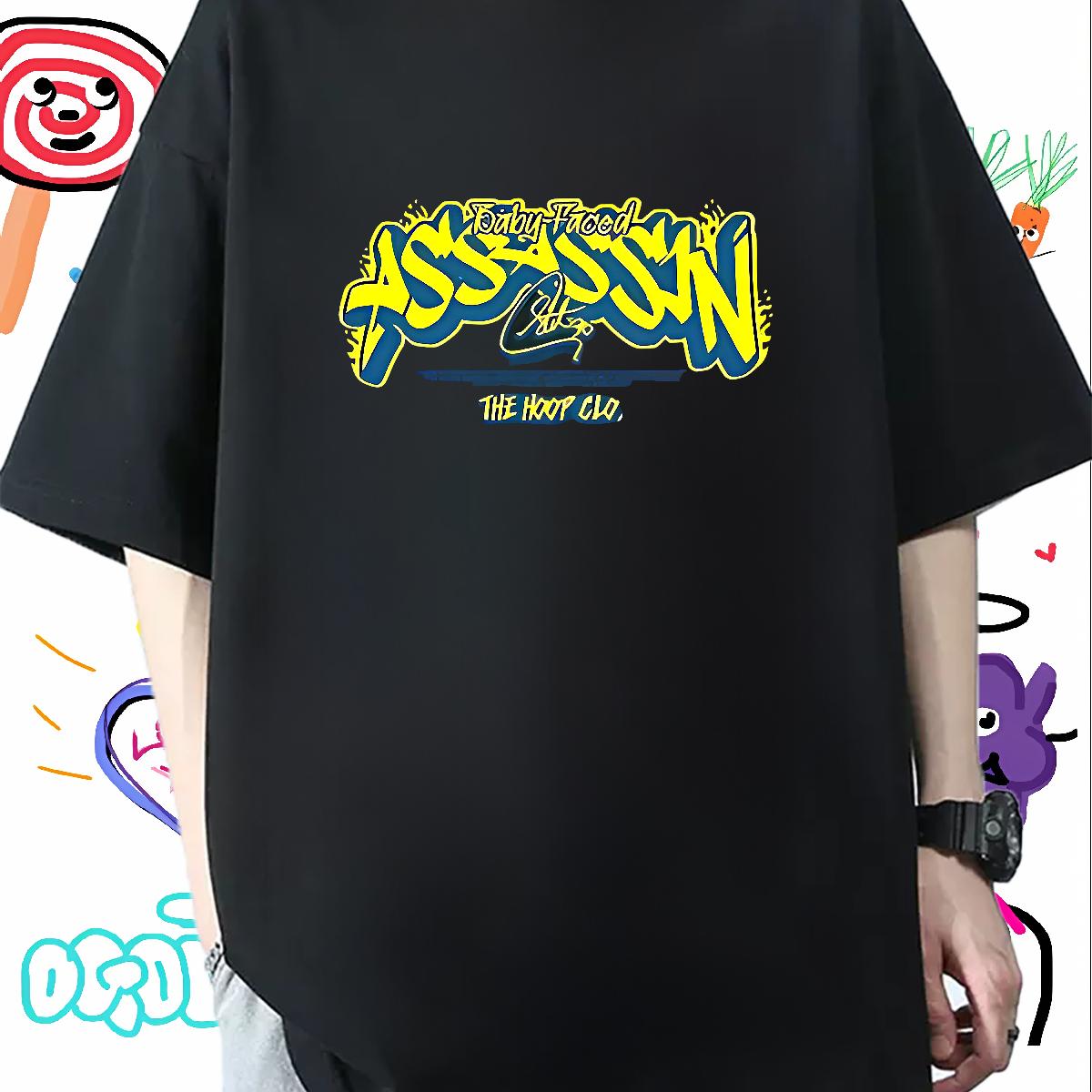 Classic Men T Shirts Street Casual Crew Neck Cotton Breathable Men Tshirts Fashion New Custom Anime Clothes