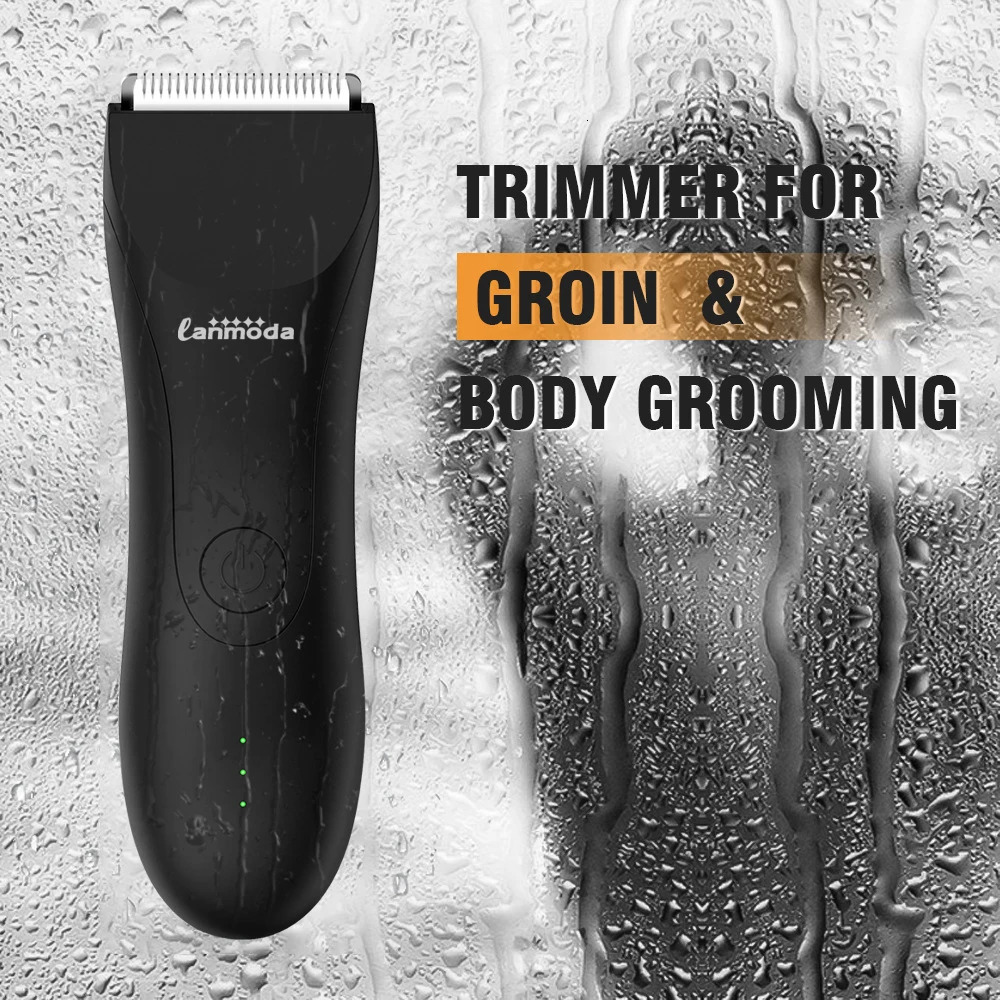Groin Hair Trimmer for Men Pubic Body Electric Below The Belt Bikini Trimmer Hair Remover Waterproof Manscaper Male Balls Shaver 240705