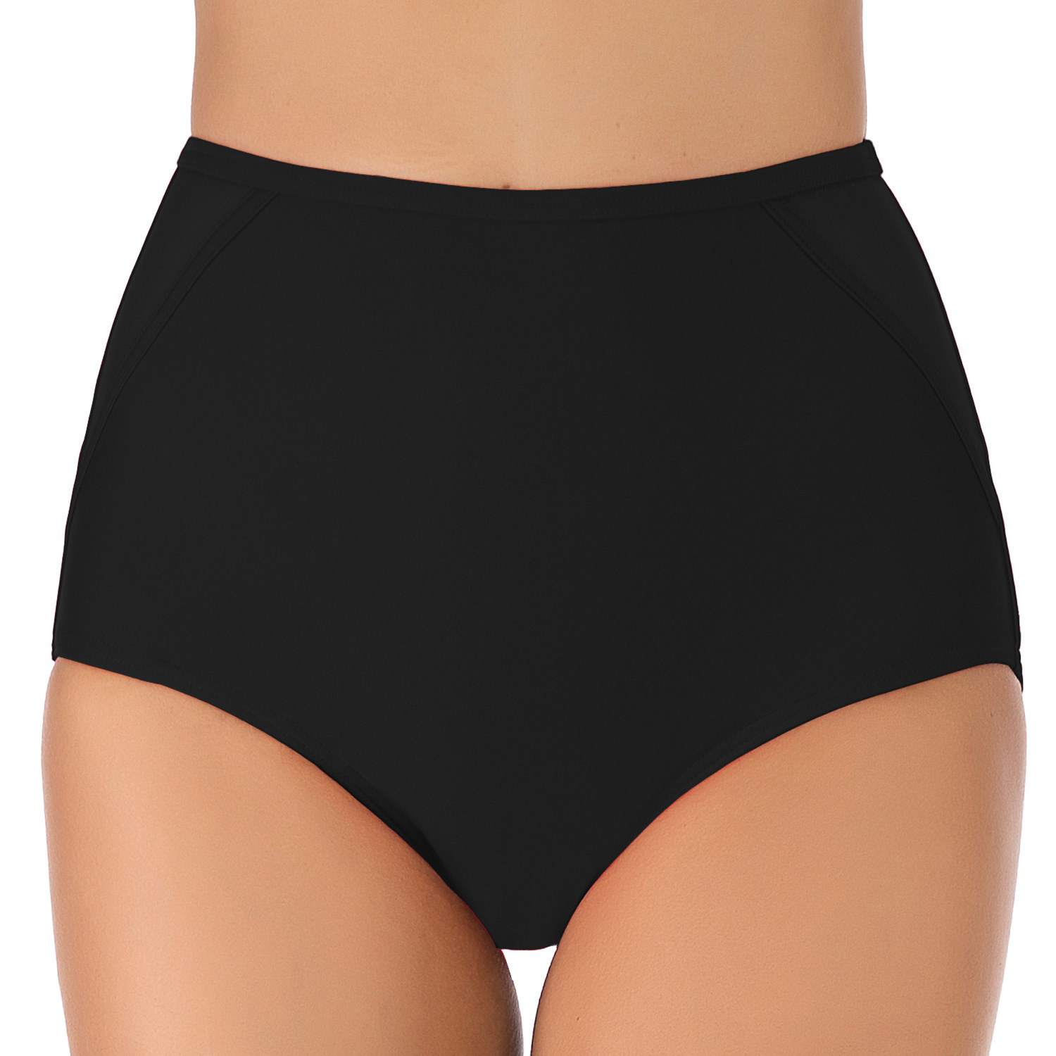 French Fashion Solid New Pattern New Triangle Swimsuit Adult Feminine High Elastic Simple Swimming Pants Bifurcated Temperament Novelty Waist Short Bi