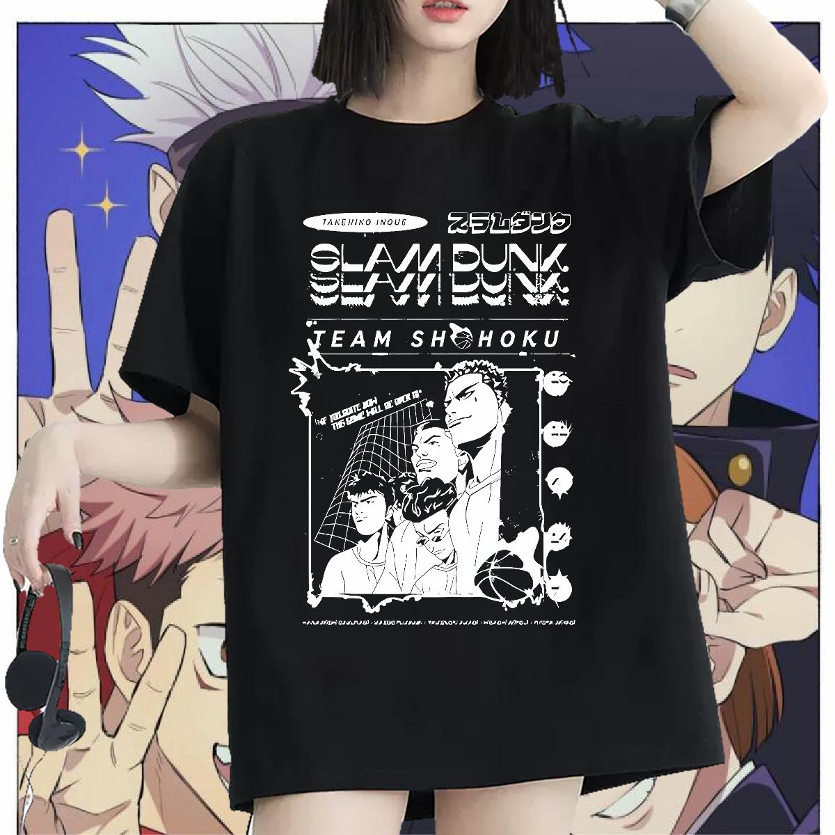 2024 Womens T Shirts Breathable Short Sleeve Sports Street Wear Tshirt for Man Woman Anime Print Popular Tees