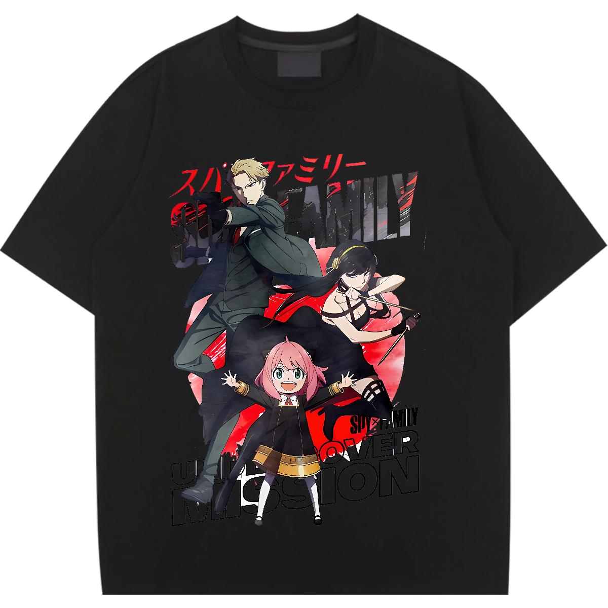 Loose T-Shirts Breathable Crew Neck Cotton Top Tees Sport New Tshirt for Man Woman Cartoon Anime