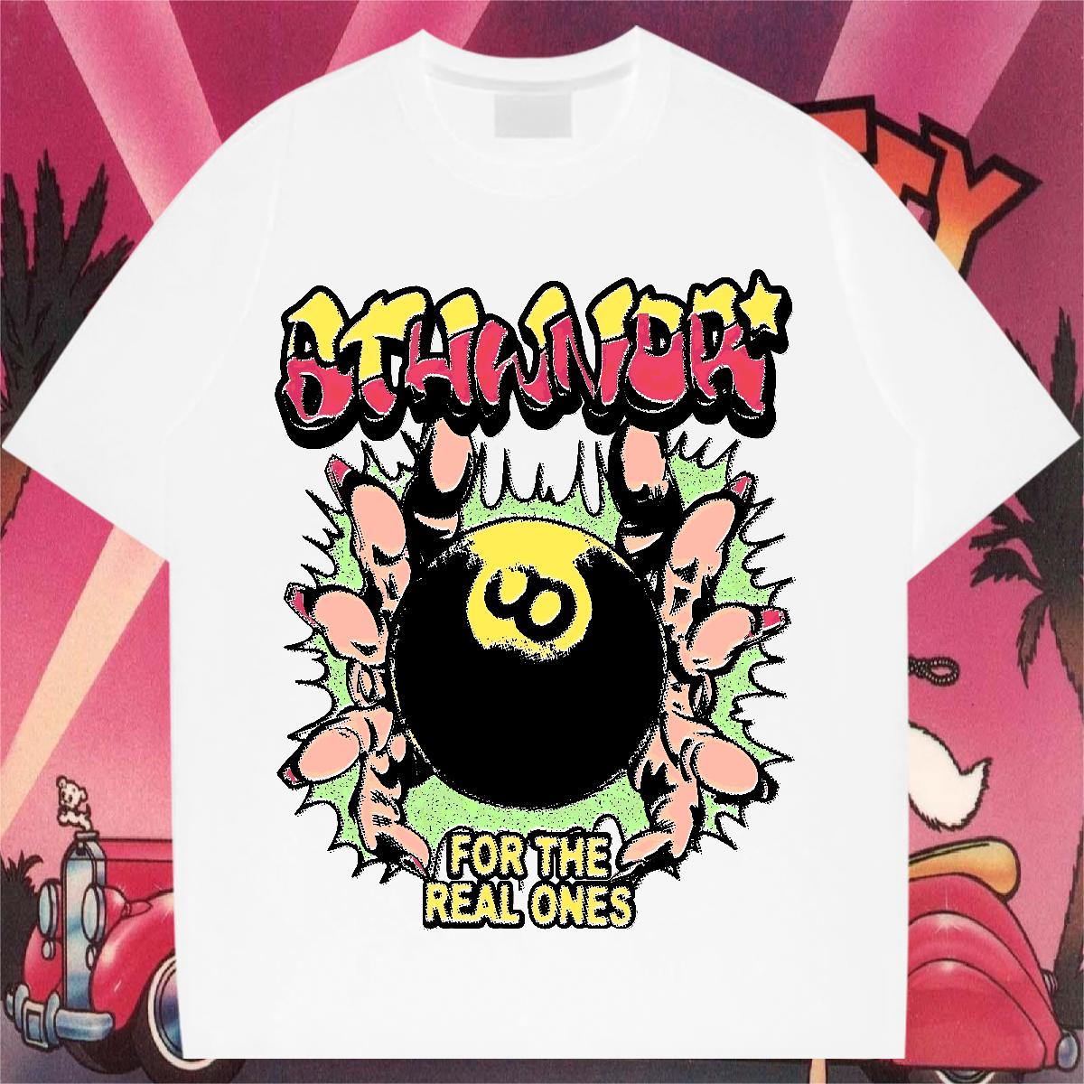 Brand T shirt DIY Printed Men Tees High Street Hip Hop Cotton Breathable Wholesale Clothes