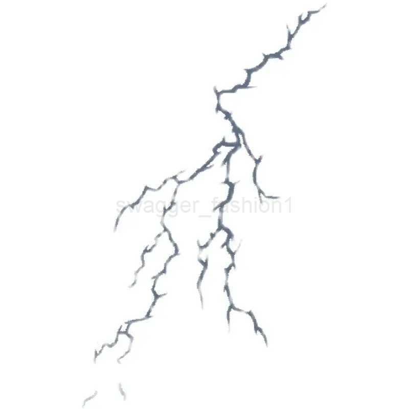 Lightning Crack Tattoo Lasting Fake Tattoos for Woman Men Goth Arm Wrist Herbal Temporary Tattoos Waterproof Tattoo StickersB240713
