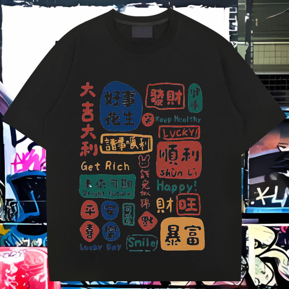 Wholesale T shirt Street Casual Breathable Crew Neck Mens Tshirts Designer Fashion DIY Printed Tees Shirts