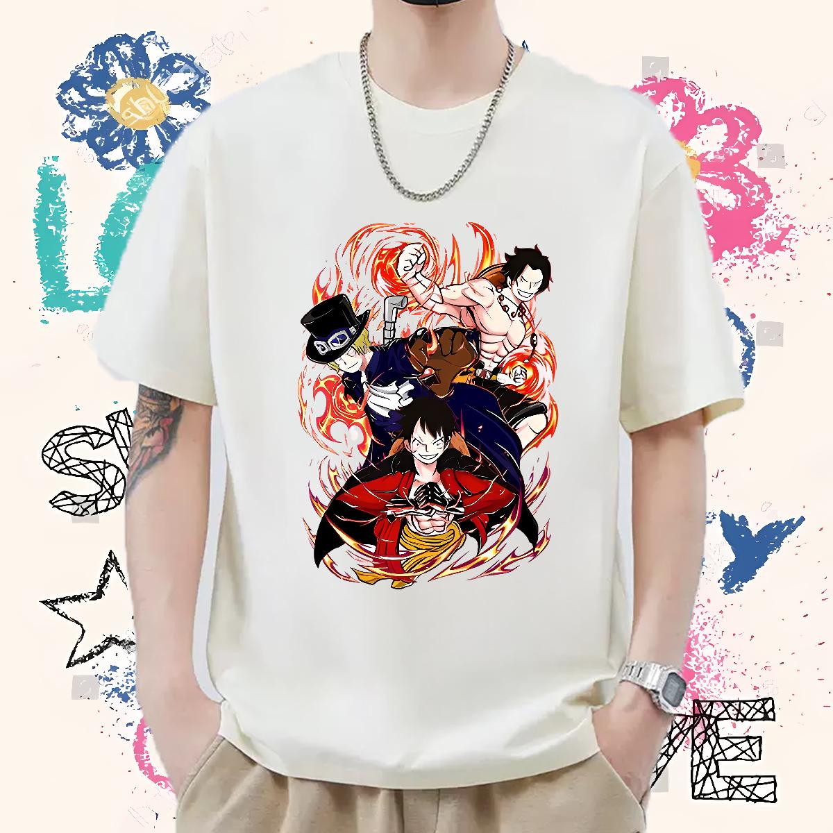 Loose Fit T shirt Daily Outfit Cotton Breathable Short Sleeve Men Clothes T-Shirt Factory Direct Cartoon Printing S-3XL Tops