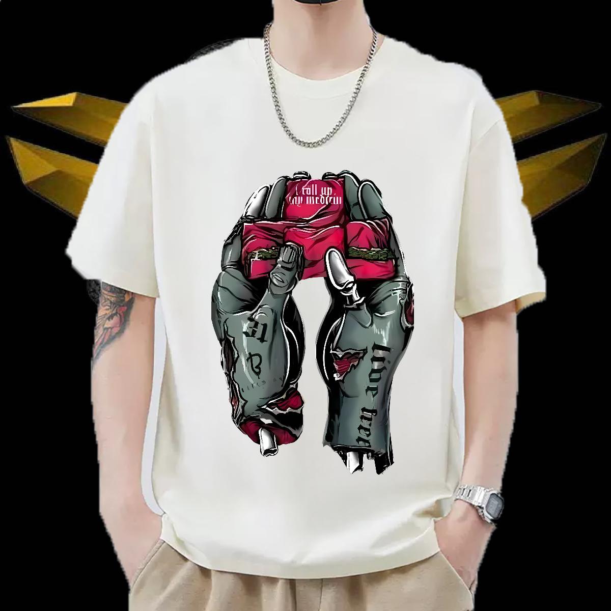 Customized T Shirt For Man Anime Mens Tshirts Hip Hop Breathable Crew Neck Brand Wear