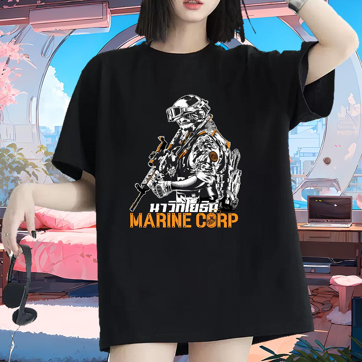 Brand T Shirts Women Round Neck Short Sleeve Top Shirts Sport New Womens Tshirts Cartoon Floral Printing