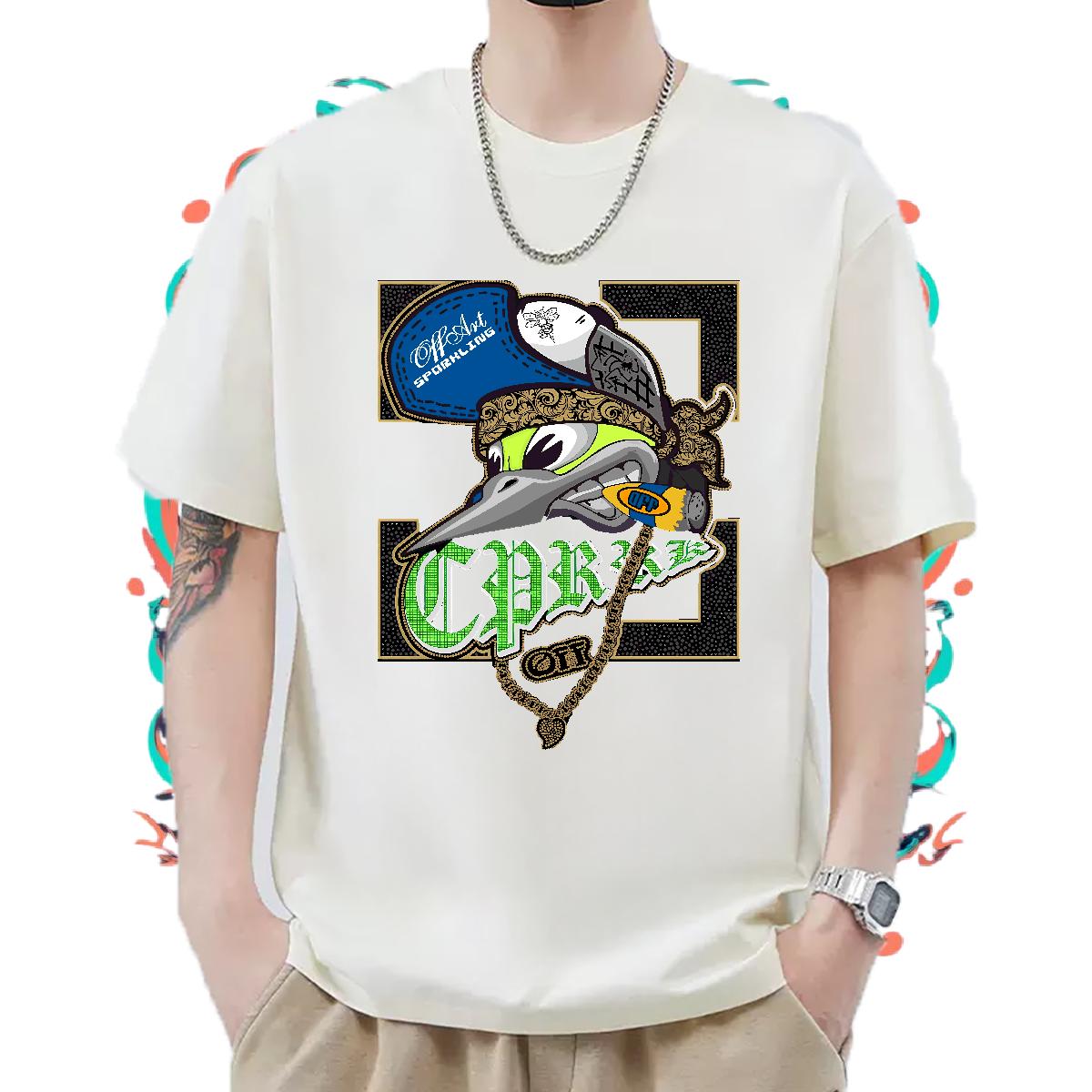 Stylist Men T Shirts Custom Print Plus Size Casual Daily Wear Tshirts Cotton Breathable Wholesale