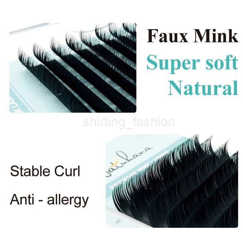 NATUHANA Korea PBT 16Rows B C D Curl Eyelash Extension False Individual Lashes Hand Made Faux Mink Eyelashes for ExtensionsCL240713