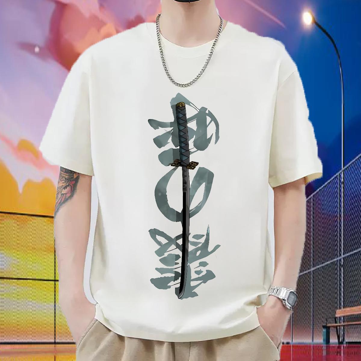 DIY Customized T-Shirts Cartoon Print Men Clothes T-Shirt Casual Beach Round Neck Short Sleeve Wholesale Wear