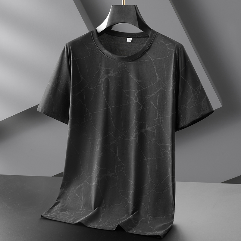 Summer loose T-shirt 2024 new comfortable and versatile round neck men's trendy casual top