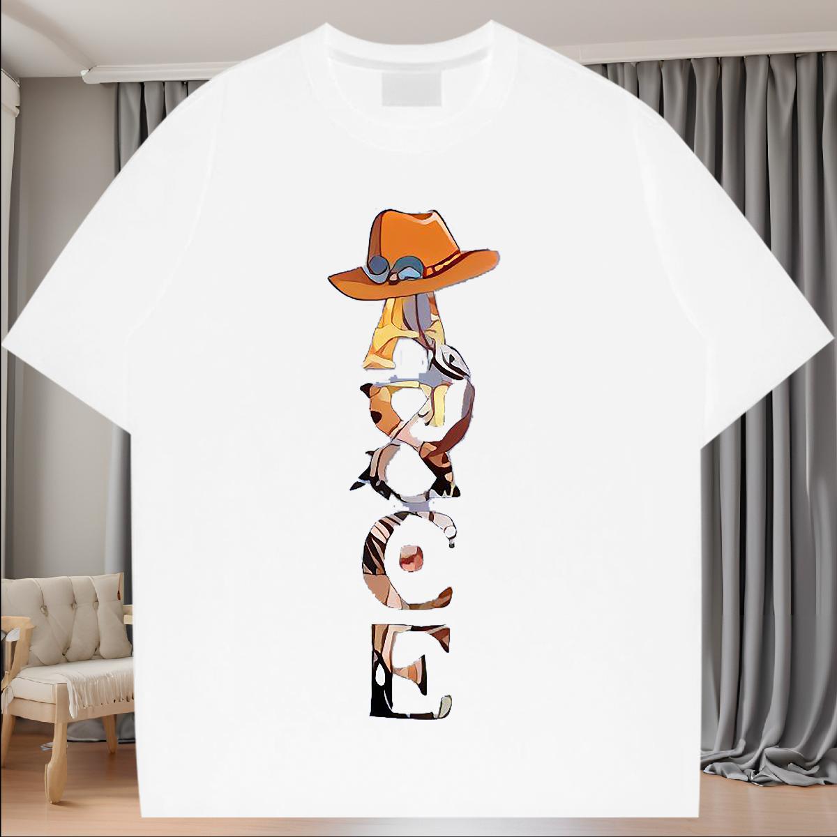 New T-Shirts Anime Print Home Outdoor Men Tshirts Breathable Crew Neck Popular
