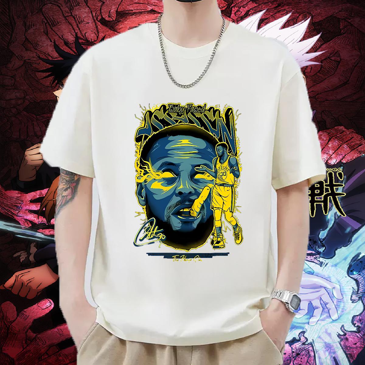 2024 DIY T Shirts Men Plus Size Cartoon Mens Tshirts Summer Casual Round Neck Short Sleeve Loose Clothings