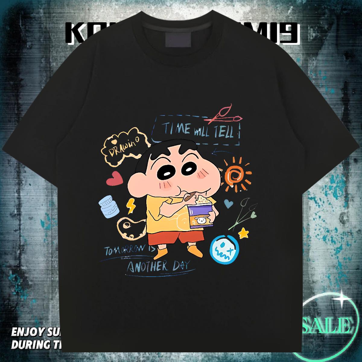 Brand Tshirts Cotton Breathable Short Sleeve Beach Man T Shirts Cartoon Print Stylist Clothings