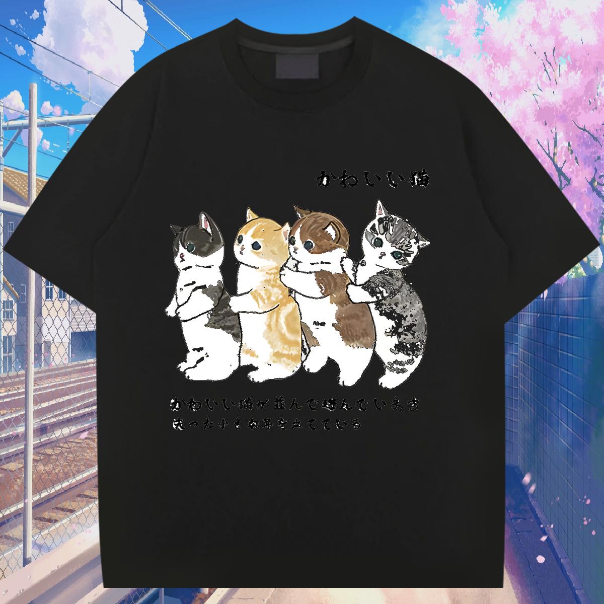 Customized T Shirt For Man Cartoon Print Beach Men Tshirts Cotton Breathable Short Sleeve Designer