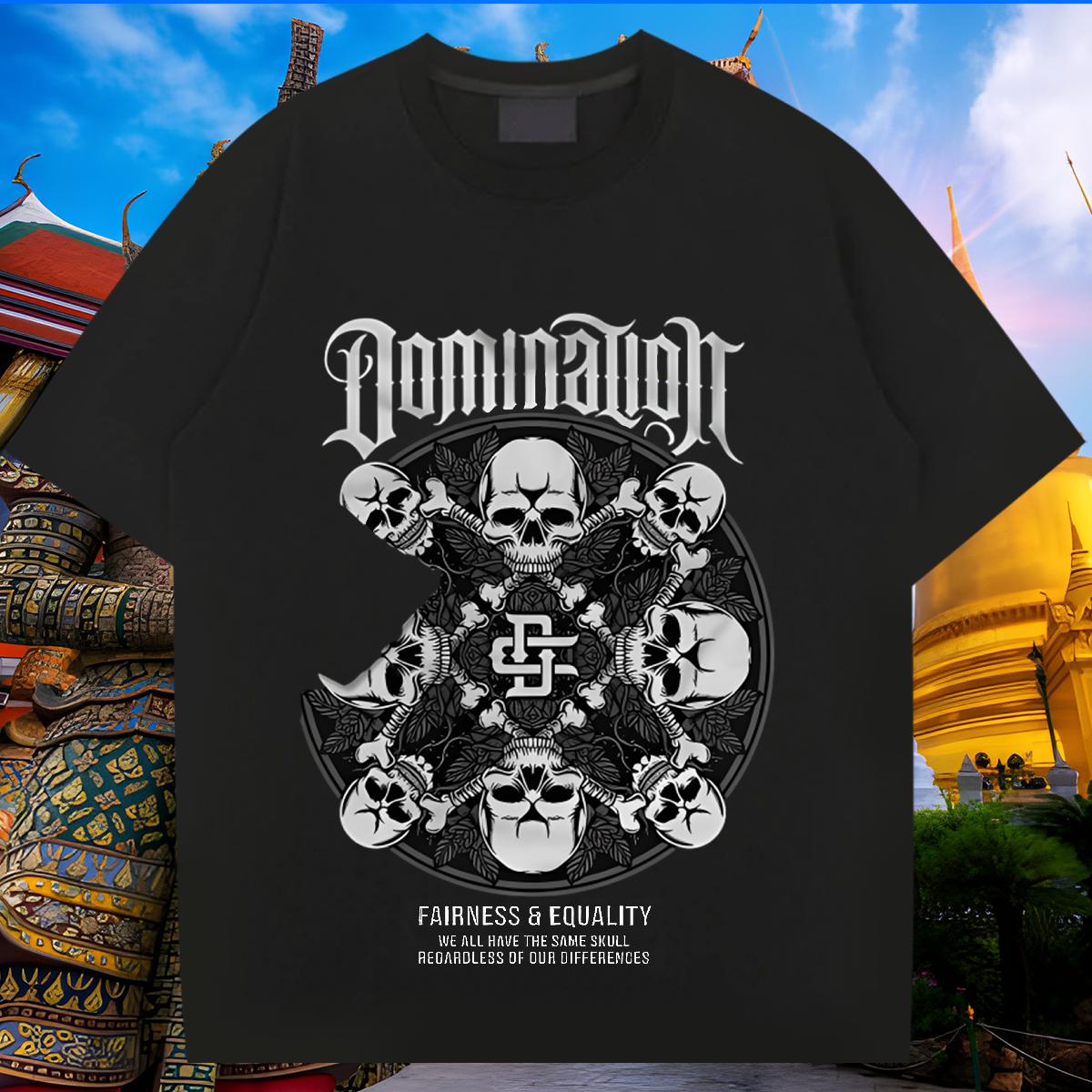 2024 T Shirts Men Skull Men Tshirts Casual Beach Breathable Short Sleeve Comfortable Polos