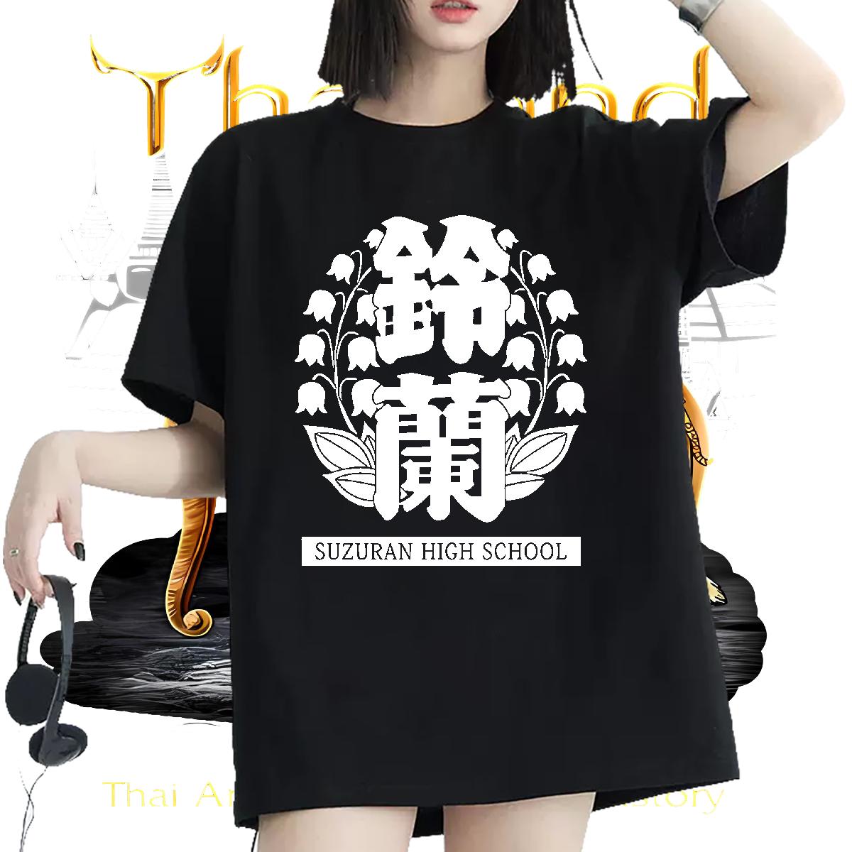 Unisex Womens T Shirts Breathable Crew Neck Cotton Tshirts Street Fashion Casual Women Tshirts Floral Print